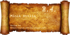 Minik Attila névjegykártya