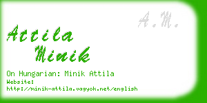 attila minik business card